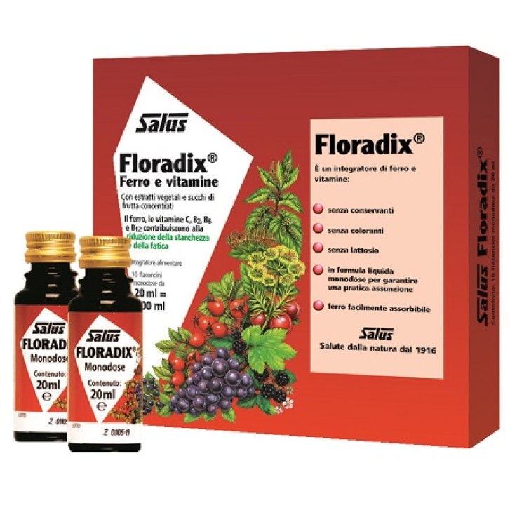 Floradix Ferro 10 Flaconcini - Integratore Alimentare