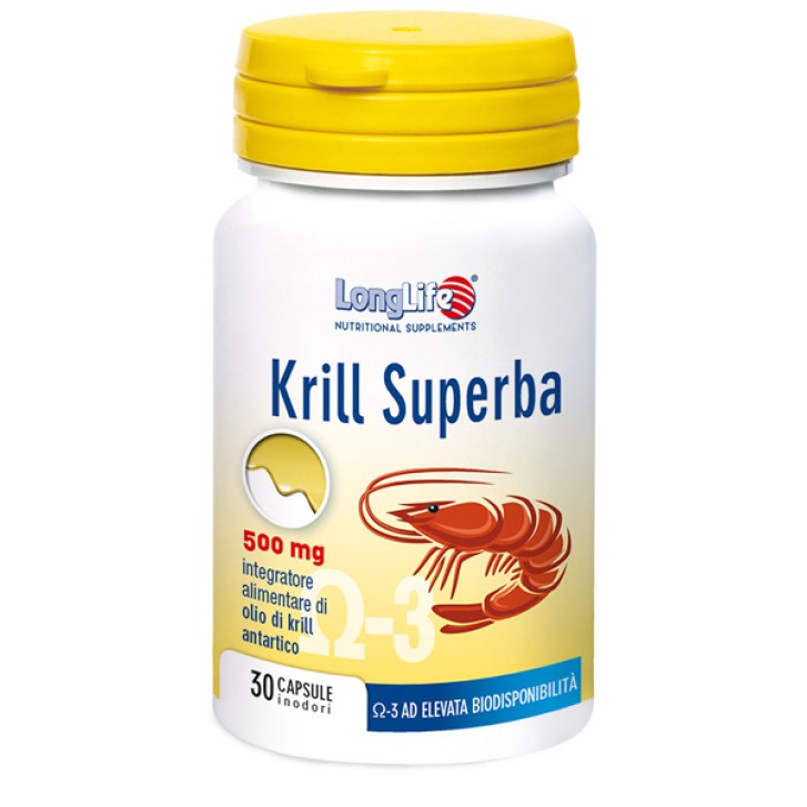 Longlife Krill Superba 30 Capsule - Integratore di Olio di Krill Antartico