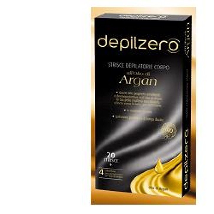 Depilzero Argan Strisce Depilatorie Corpo all'Olio di Argan 20 pezzi
