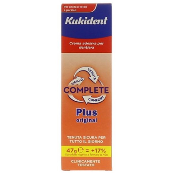 Kukident Complete Plus Original Crema Adesiva Gusto Menta Light 47 grammi