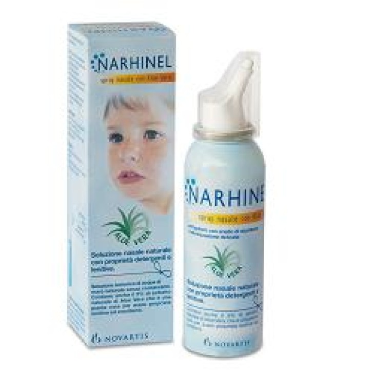Narhinel Spray Nasale con Aloe Vera Soluzione Isotonica di Acqua di Mare 100 ml