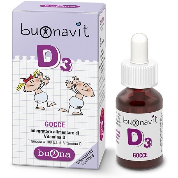 BuonaVit D3 Bambini Gocce 12 ml - Integratore Vitamina D per Ossa Bambini