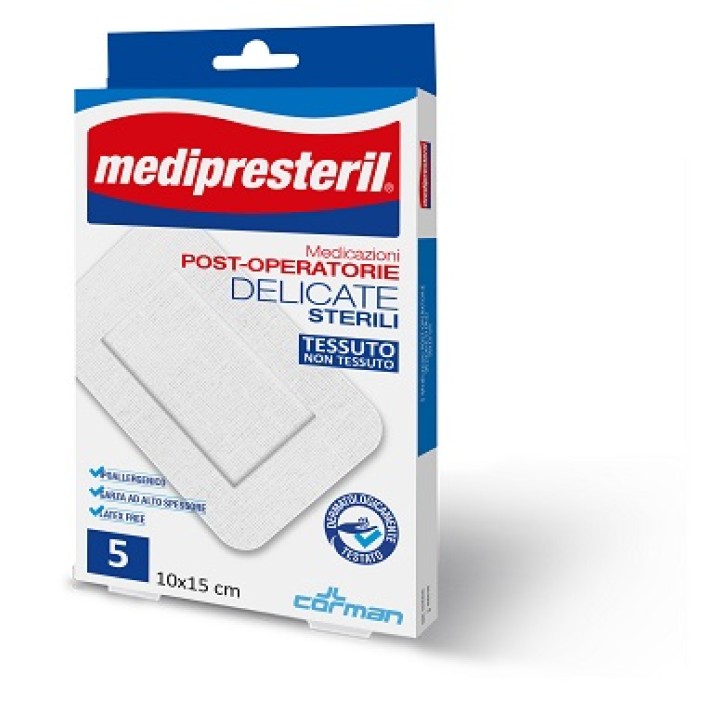 Medipresteril Post-Operatorio Delicate Sterili 10 x 15 cm 4 pezzi