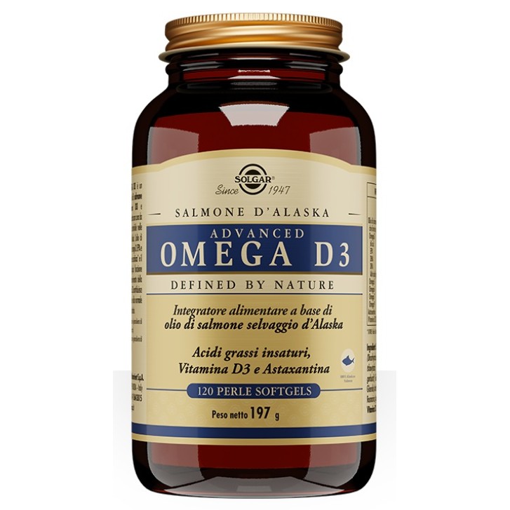 Solgar Advanced Omega D3 120 Perle - Integratore Colesterolo