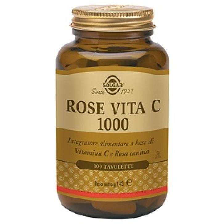 Solgar Rose Vita C 1000 100 Compresse - Integratore Rosa Canina