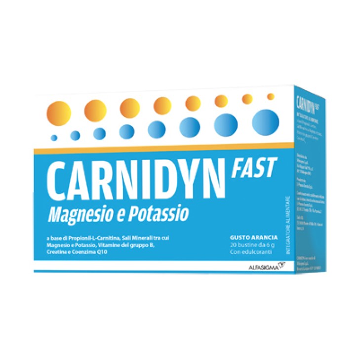 Carnidyn Fast 20 Bustine - Integratore Magnesio e Potassio