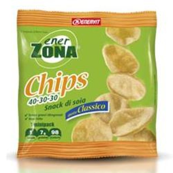 Enerzona Chips 40-30-30 Snack di Soia Gusto Classico 5 Minipack