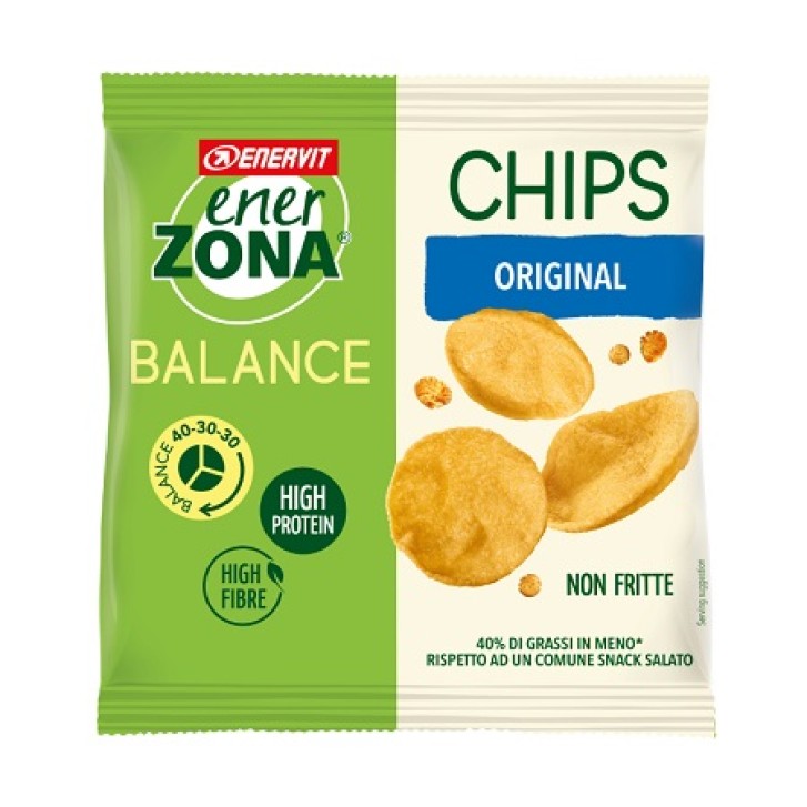 Enerzona Chips 40-30-30 Snack di Soia Gusto Classico 5 Minipack