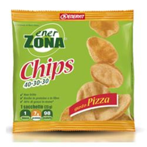 Enerzona Chips 40-30-30 Snack di Soia Gusto Pizza 1 Minipack