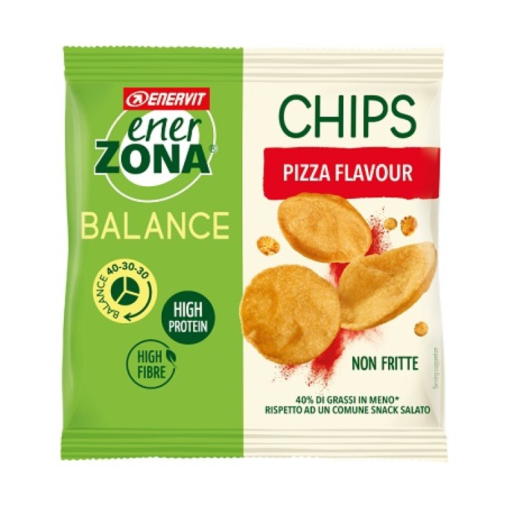 Enerzona Chips 40-30-30 Snack di Soia Gusto Pizza 1 Minipack