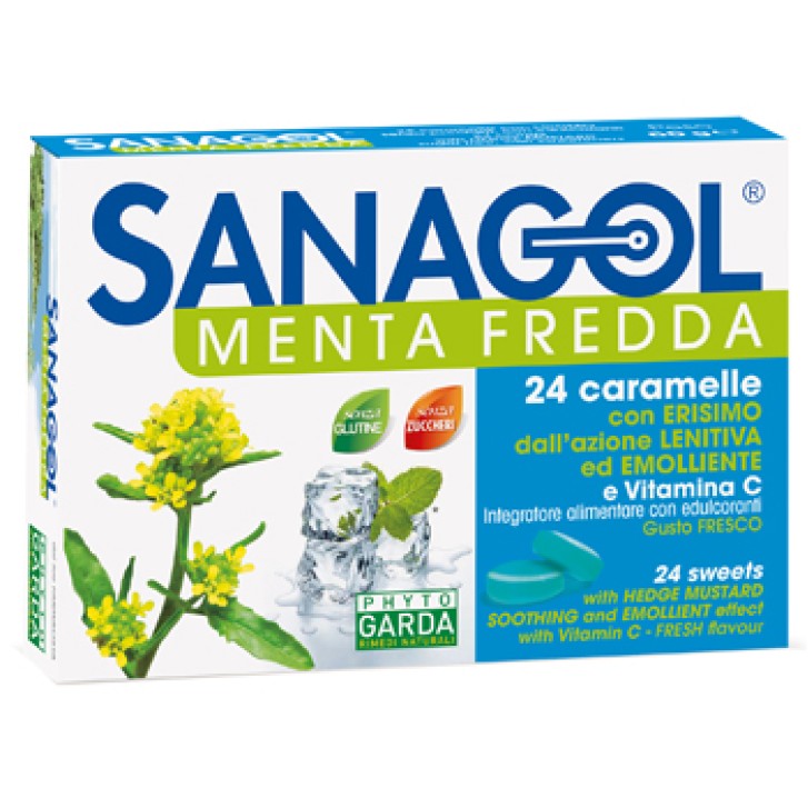 Sanagol Menta Fredda 24 Caramelle - Integratore Alimentare