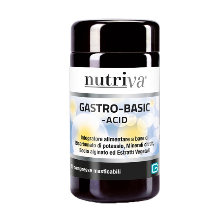 Nutriva Gastro Basic 60 Compresse - Integratore Iperacidità Gastrica