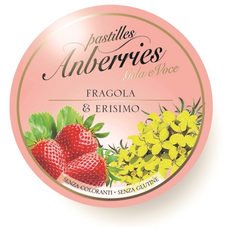 Anberries Pastiglie Fragola-Erisimo 55 grammi