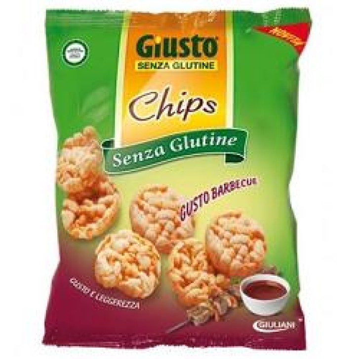 Giusto Senza Glutine Chips al Barbecue Snack Salato Gluten Free 30 grammi