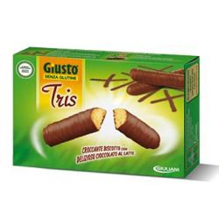 Giusto Senza Glutine Tris Biscotti con Cioccolato al Latte 110 grammmi