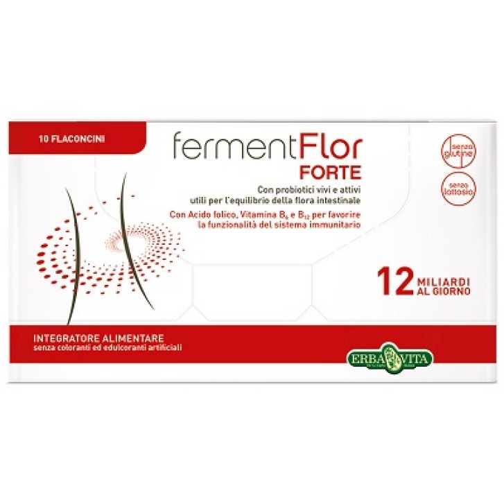 Erba Vita FermentFlor Forte 10 Flaconcini - Integratore Intestinale