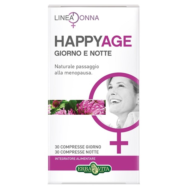 Erba Vita Happy Age Giorno & Notte 60 Compresse - Integratore Menopausa