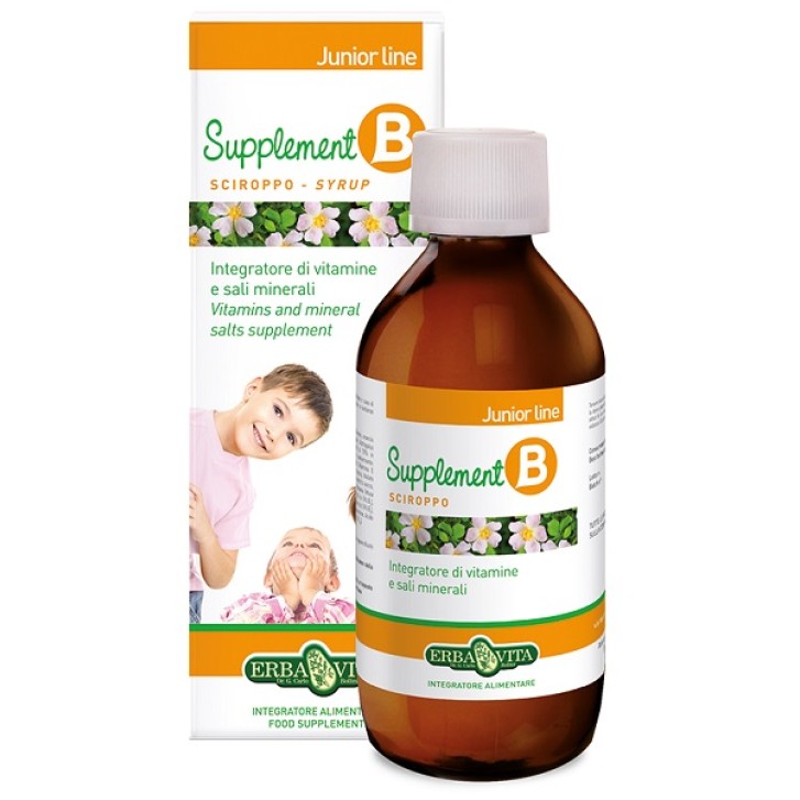 Erba Vita Supplement-B Sciroppo 150 ml - Integratore Multivitaminico e Sali Minerali