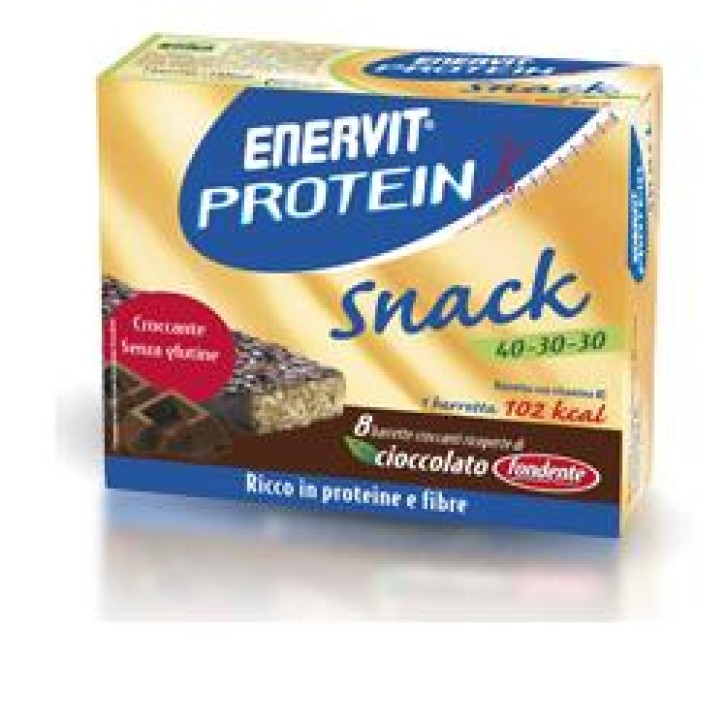 Enervit Protein Snack Cioccolato e Soja Barrette Energetiche 8 pezzi
