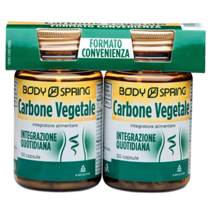 Body Spring Carbone Vegetale 2 x 50 Capsule - Integratore Alimentare