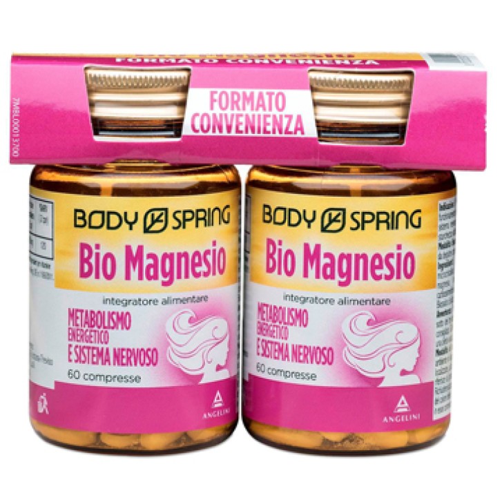 Body Spring Bio Magnesio Bipack 2 x 60 Compresse - Integratore Alimentare