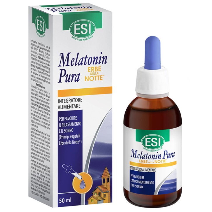 Esi Melatonin Pura Erbe Notte Gocce 50 ml - Integratore Alimentare