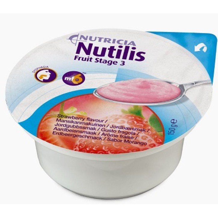 Nutilis Fruit Stage 3 Integratore Nutrizionale Gusto Fragola 3 x 150 grammi