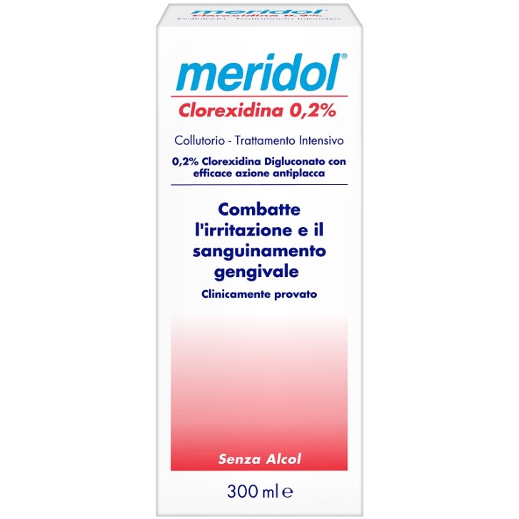 Meridol Collutorio Trattamento Gengive Infiammate Clorexidina 0,2% 300 ml