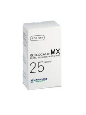 Glucocard MX Blood Strisce Misurazione Glicemia 25 Pezzi