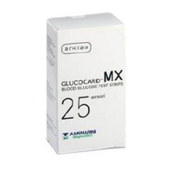Glucocard MX Blood Strisce Misurazione Glicemia 25 Pezzi