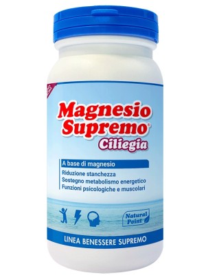 Natural Point Magnesio Supremo Gusto Ciliegia Polvere 150 grammi - Integratore Alimentare