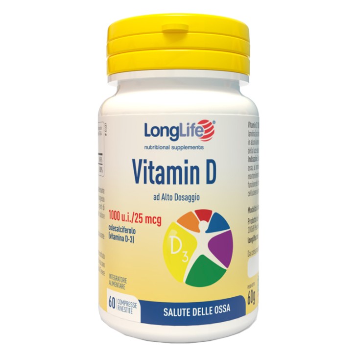 Longlife Vitamina D 1000 U.I. 60 Compresse - Integratore Ossa