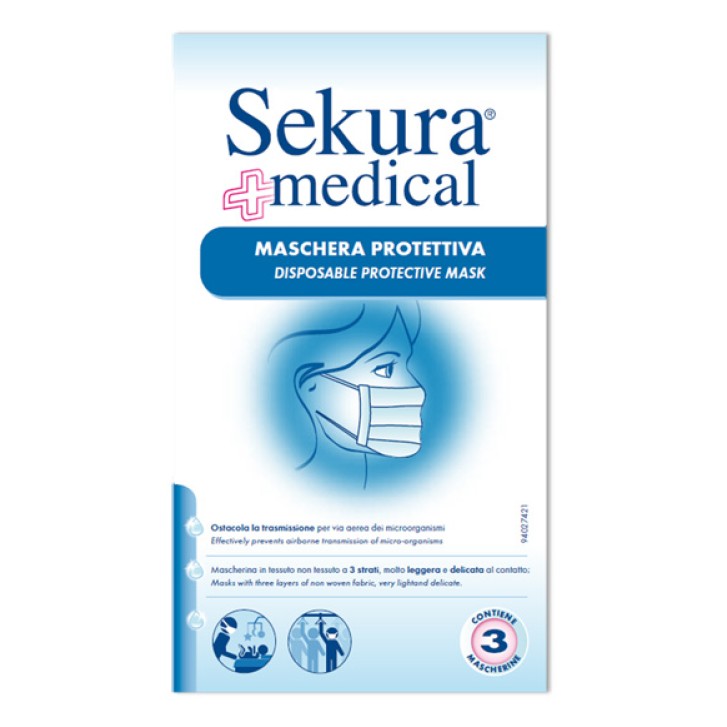 Sekura Mascherina Igienica 3 pezzi