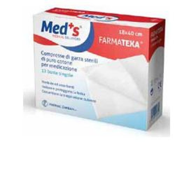 Med's Farmatexa Compresse di Garza Sterile 18 x 40 cm 12 Bustine Singole