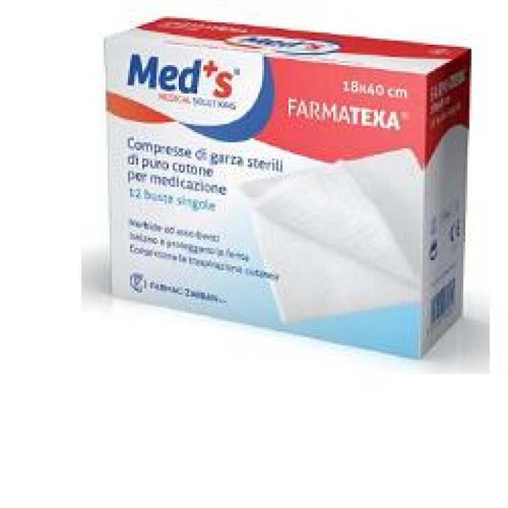 Med's Farmatexa Compresse di Garza Sterile 18 x 40 cm 12 Bustine Singole 