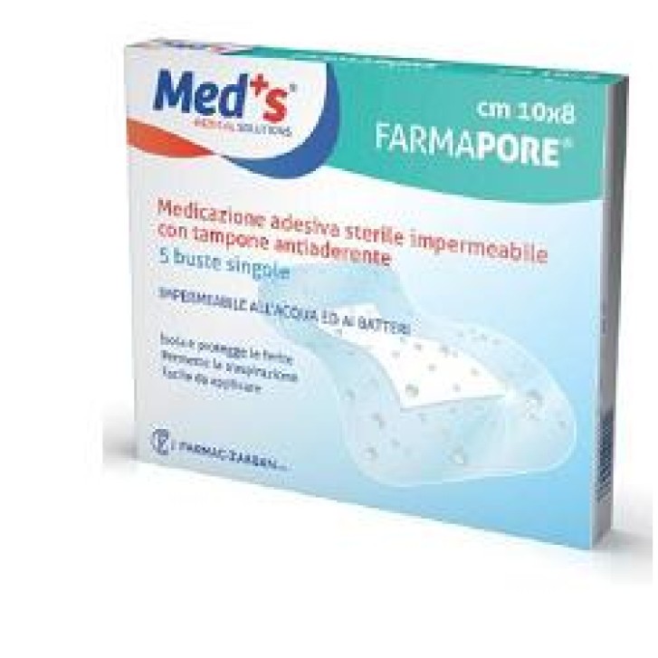Med's Medicazione Autoadesiva Sterile Trasparente Impermeabile 10 x 15 cm 5 pezzi