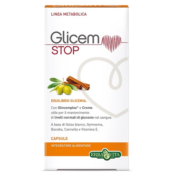 Erba Vita Glicem Stop 60 Capsule - Integratore Equilibrio Glicemia