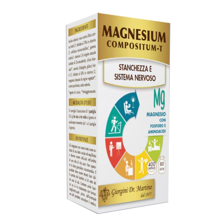 Magnesium Compositum 400 Pastiglie Dr. Giorgini - Integratore Stanchezza e Nervosismo