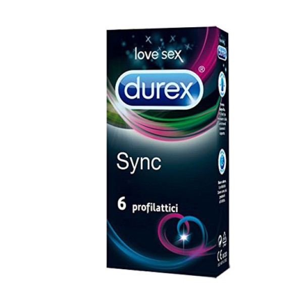 Durex Sync 6 Profilattici Ritardanti e Stimolanti