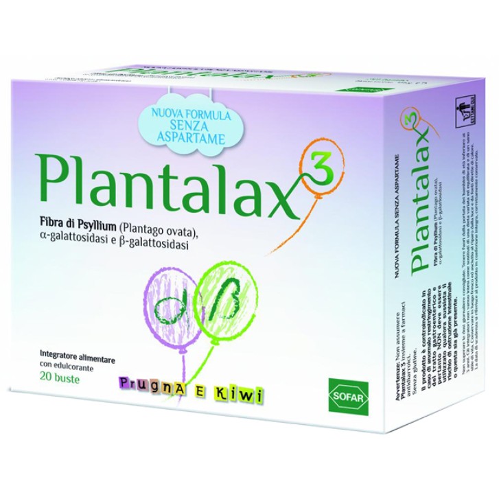 Plantalax3 Gusto Prugna e Kiwi 20 Bustine - Integratore Alimentare