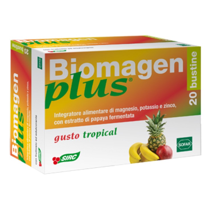Biomagen Plus Gusto Tropical 20 Bustine - Integratore Energetico