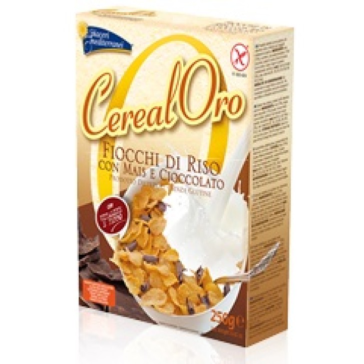 Piaceri Mediterranei CerealOro Fiocchi di Riso Mais e Cioccolato Senza Glutine 250 grammi