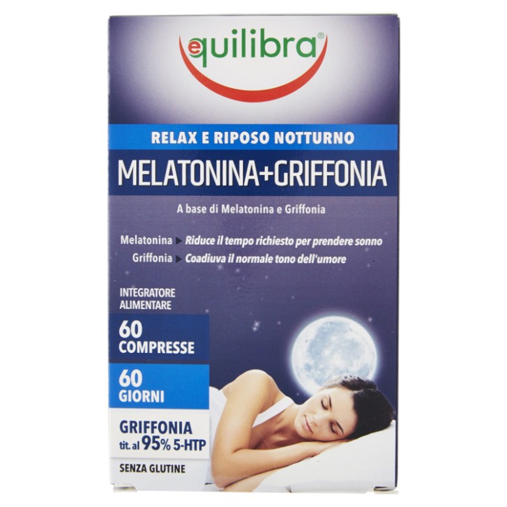 Equilibra Melatonina + Griffonia 60 Compresse - Integratore Rilassante