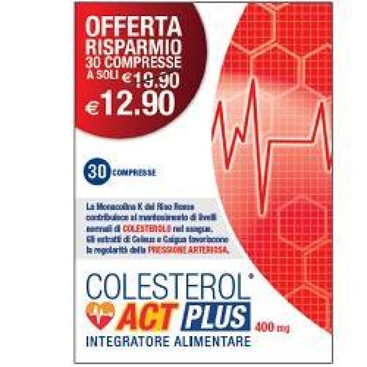 Colesterol Act Plus 30 Compresse - Integratore Alimentare Colesterolo