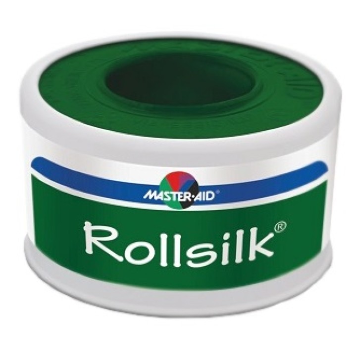 Master-Aid Roll Silk Cerotto Dispenser in Tessuto Bianco cm 2,5 x 5 metri