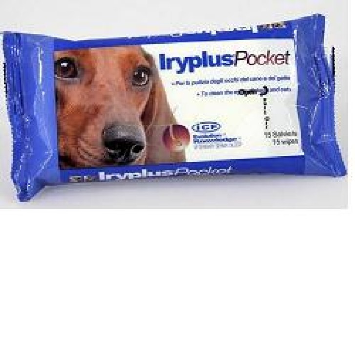 Iryplus Pocket Salviette Detergenti Oculari Cani e Gatti 15 pezzi
