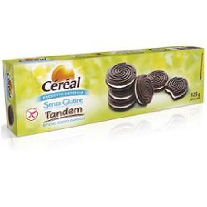 Cereal Tandem Biscotti al Cacao con Ripieno Vaniglia Senza Glutine 125 grammi
