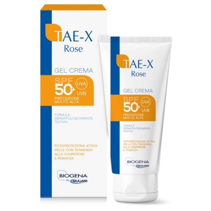TAE-X Rose Solare Gel-Crema Protettiva Viso SPF 50+ Protezione Molto Alta Pelle Sensibile 60 ml