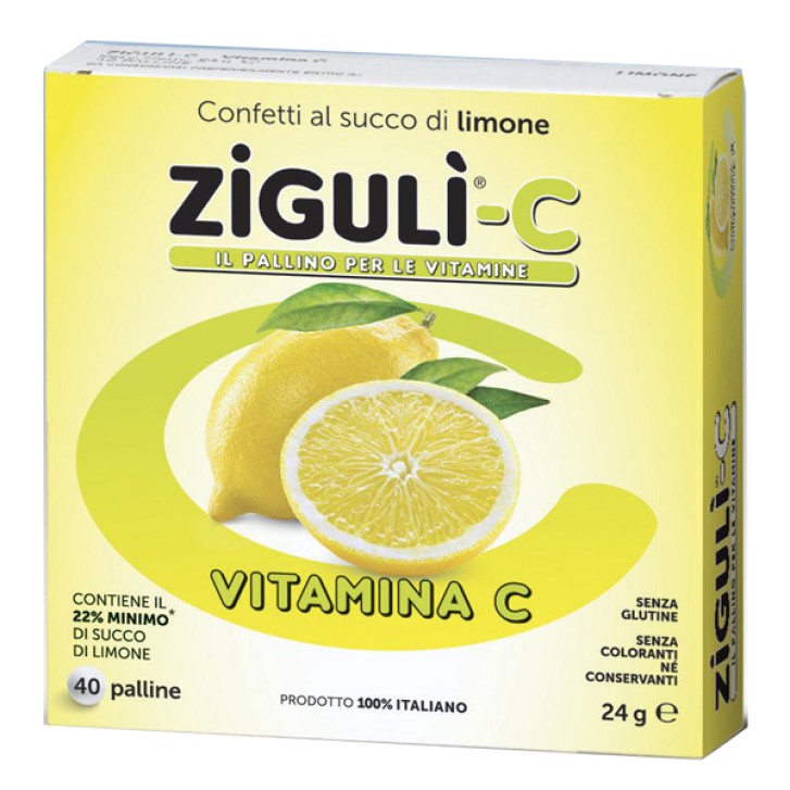 Ziguli' C Limone 40 Confetti - Integratore Vitamina C
