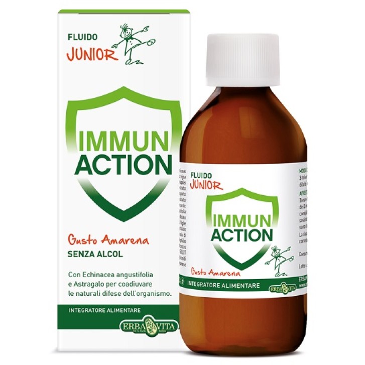 Erba Vita Immun Action Fluido Junior 200 ml - Integratore Difese Immunitarie